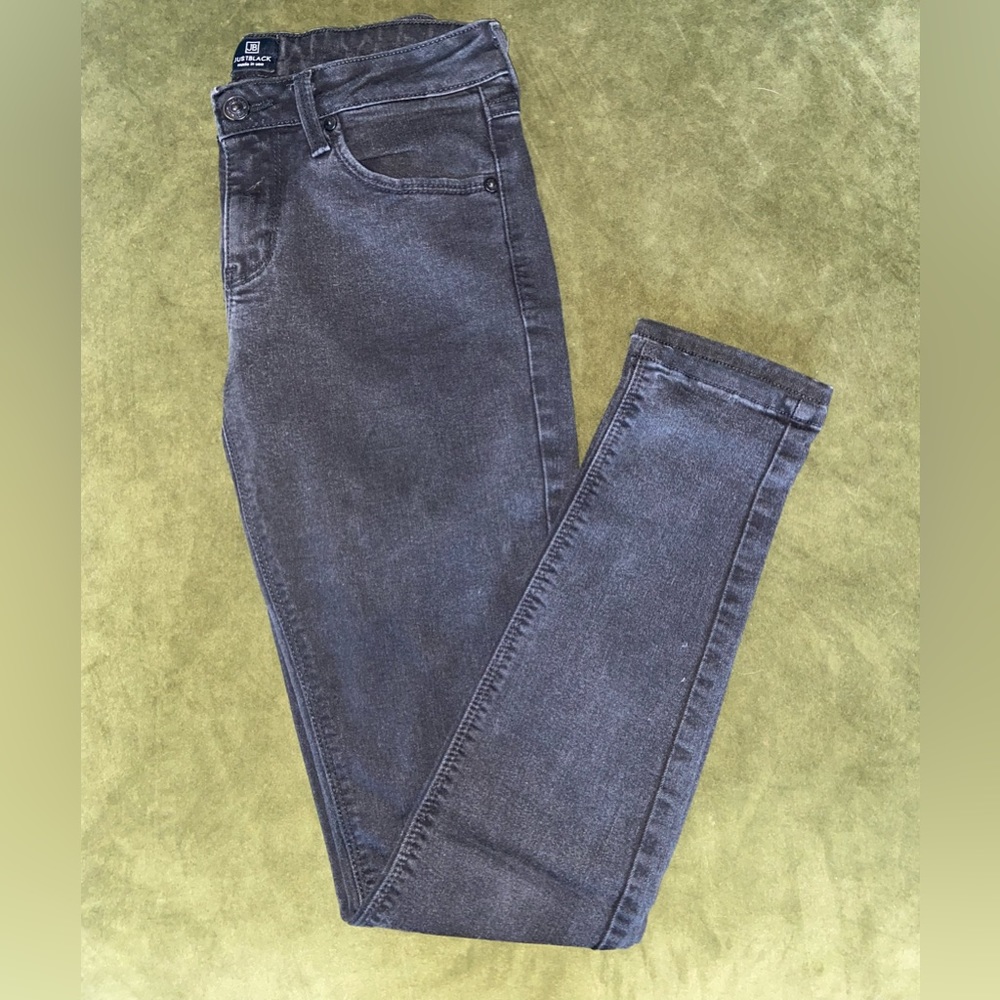 Just Black Mid-Rise Skinny Jeans - Dark Grey